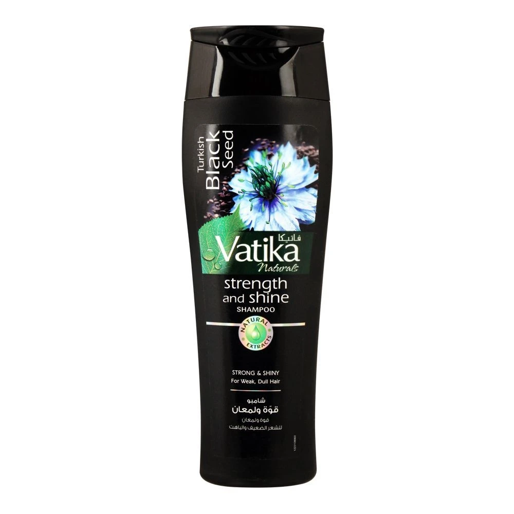 Dabur Vatika Turkish Black Seed Strength & Shine Shampoo for Weak, Dull Hair 185ml
