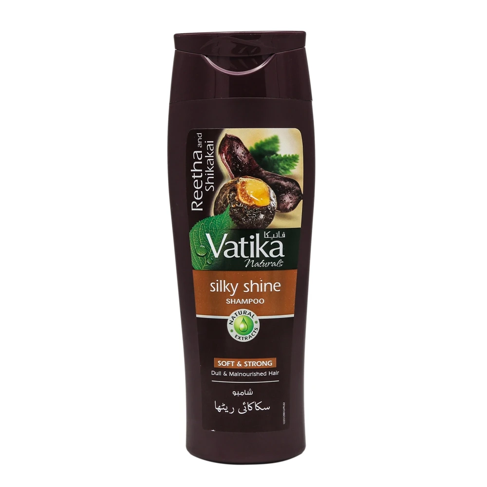 Dabur Vatika Reetha & Shikakai Silky Shine Shampoo for Dull & Malnourished Hair 360ml