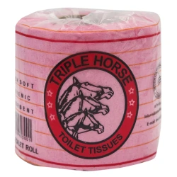 Jasmine Triple Horse Toilet Tissues Pink Roll