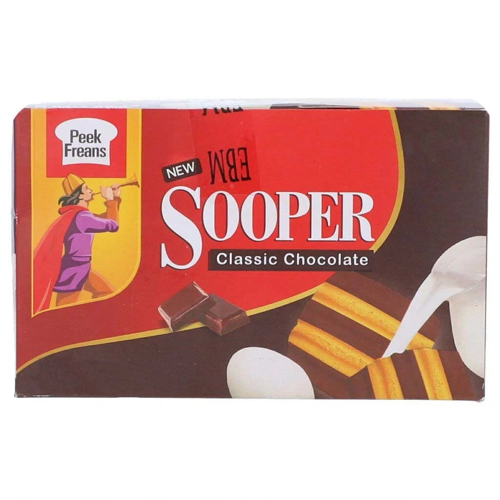 Peek Freans Sooper Classic Chocolate 8 Half Rolls Box