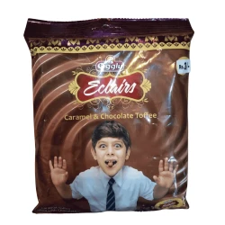 Giggly Eclairs Caramel & Chocolate Toffee 50 Pieces Pouch