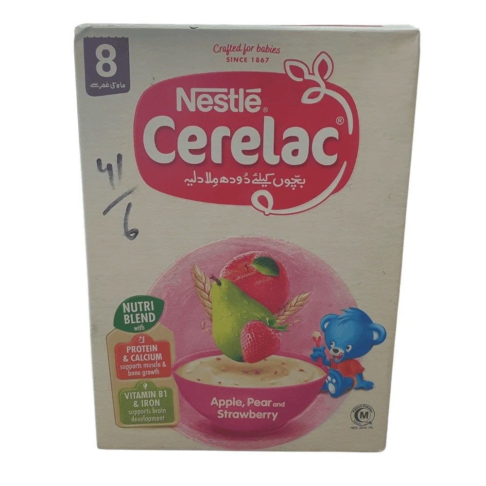 Nestle Cerelac Apple, Strawberry & Pear 175gm