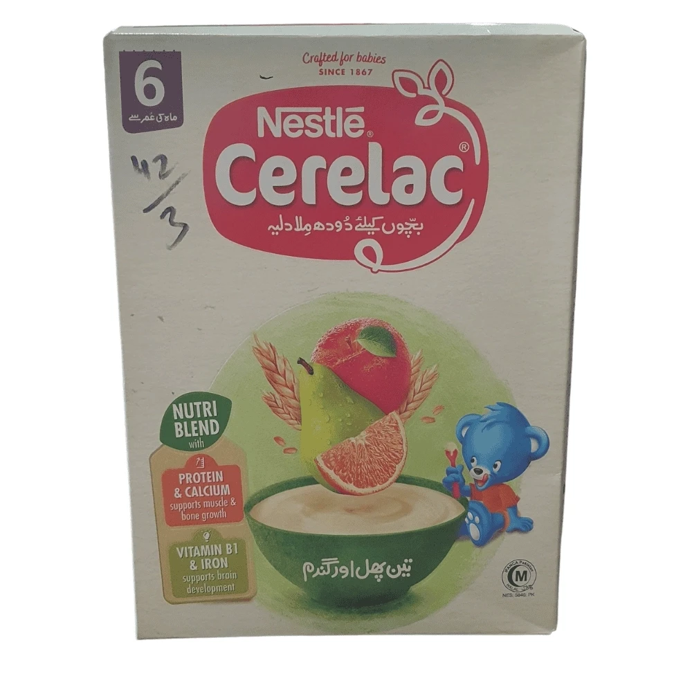 Nestle Cerelac 3 Fruits & Wheet 6M 175g