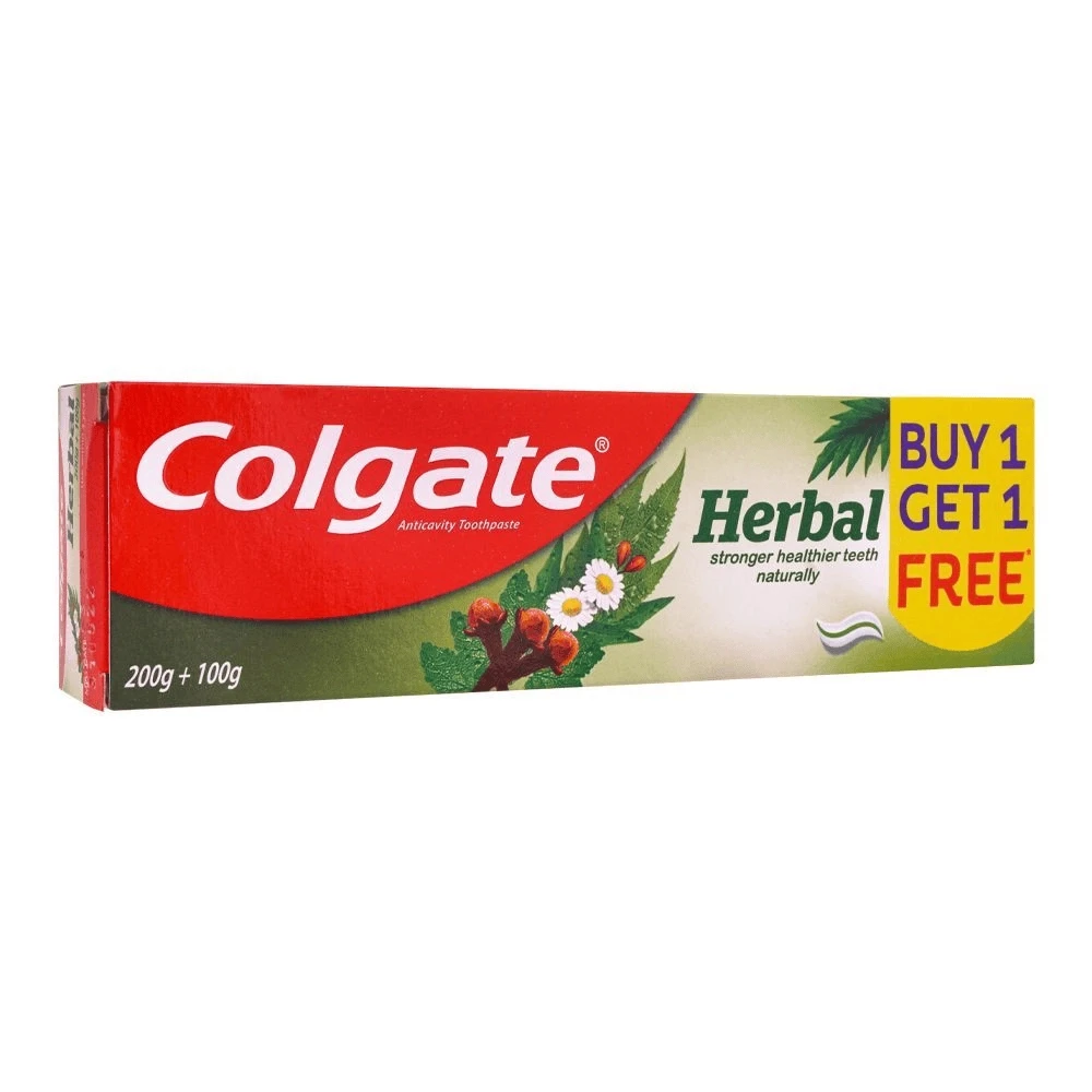 Colgate Herbal Tooth Paste, Buy 1 Get 1 Free, 200g + 100g
