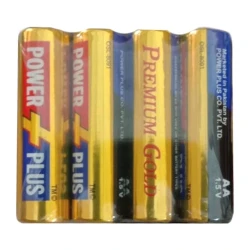Power Plus Premium Gold AA Battery Cells 1.5V 4-Pcs