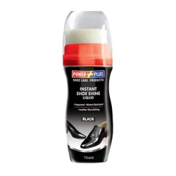Power Plus Instant Shoe Shine Liquid Black 75ml