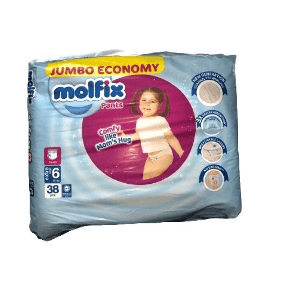 Molfix Pants No.6 Extra Large 15+kg 38Pcs