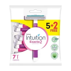 Schick Intuition Exacta 2 Women Sensitive Disposable Razor 5+2 Pack