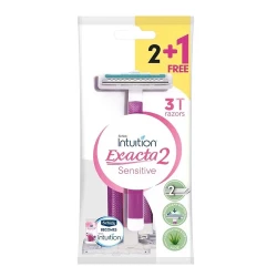 Schick Intuition Exacta 2 Sensitive Disposable Razors 2+1 Pack