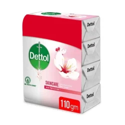 Dettol Skincare Antibacterial Bar Soap 4 in 1 Pack 110gm