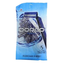 Dorco TD708N Twin Blades Disposable Razors 5-Pcs Pack
