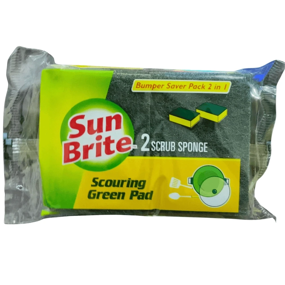 Sun Brite Scouring Green Pad Bumper Saver 2 in 1