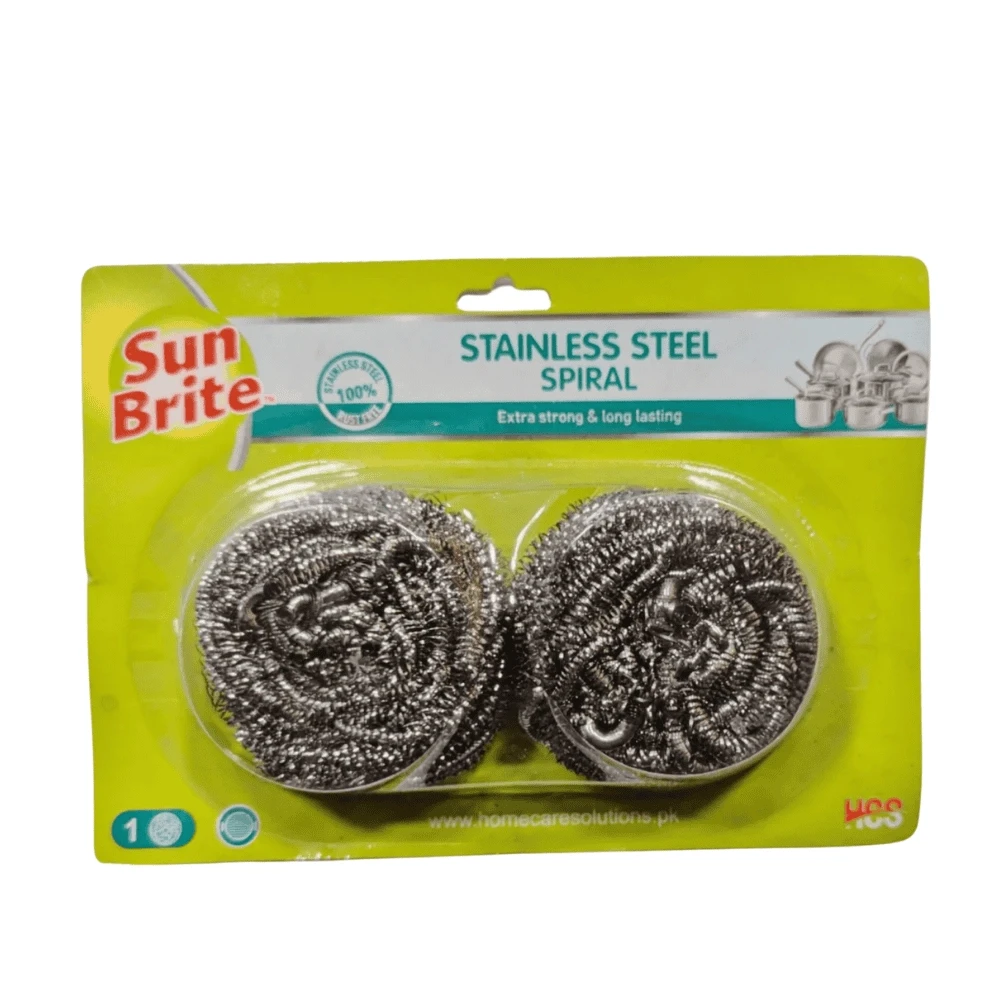 Sun Brite Stainless Steel Spiral Small 2-Pcs