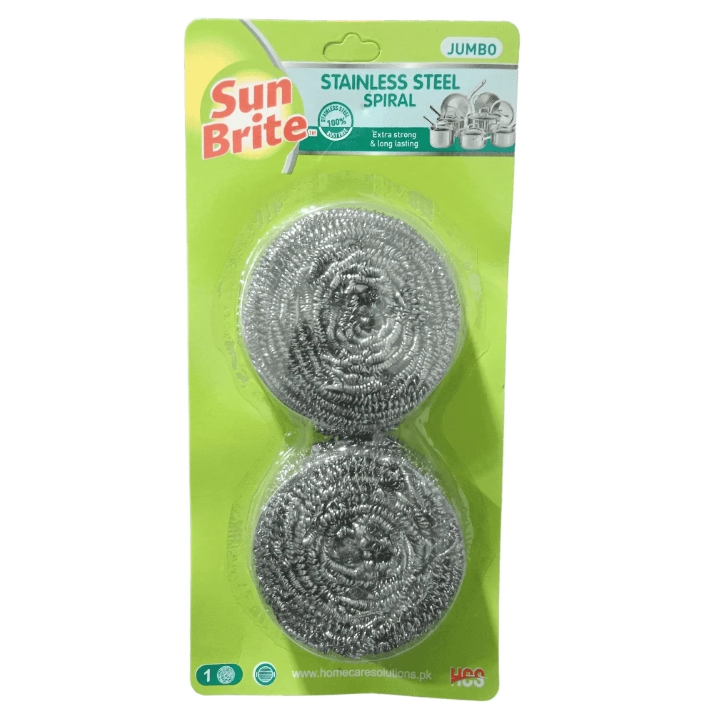 Sun Brite Stainless Steel Spiral Jumbo 2-Pcs