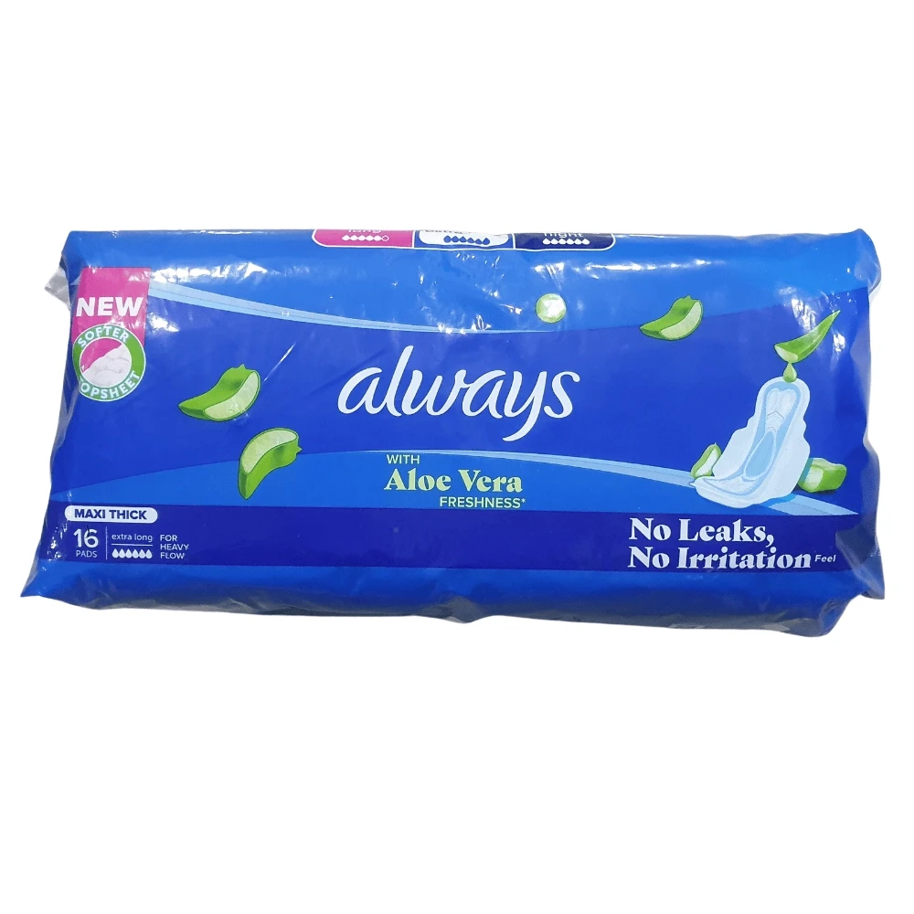 Always Maxi Thick Extra Long Pads 16-Pads Value Pack