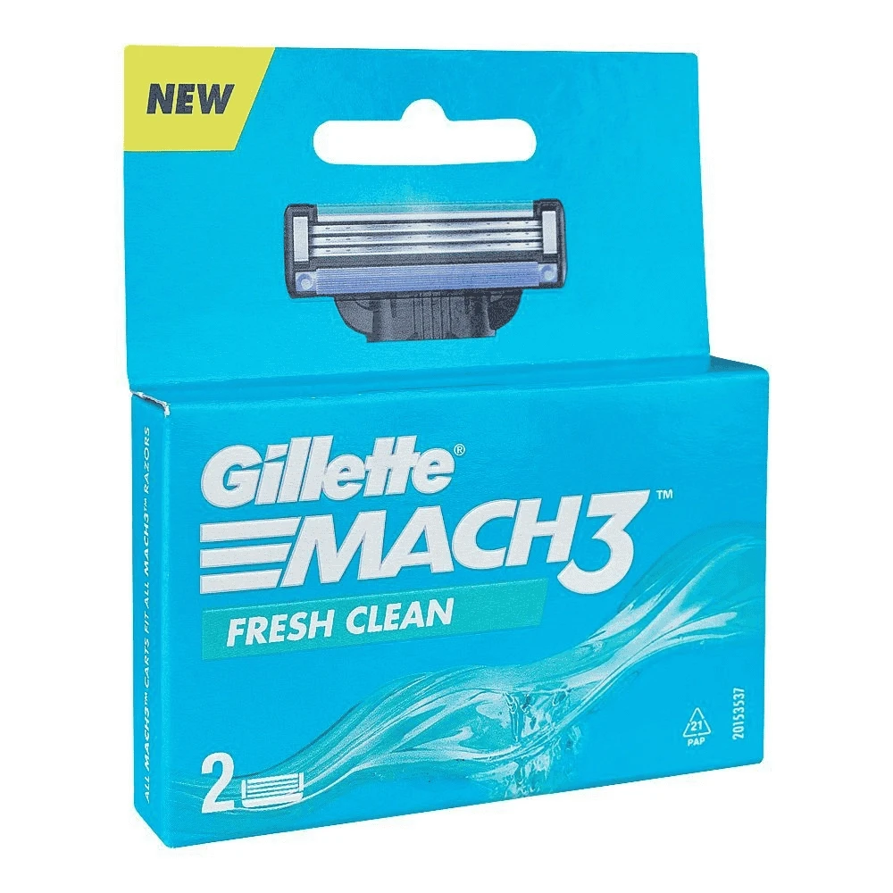 Gillette Mach3 Fresh Clean Cartridges, 2-Pack