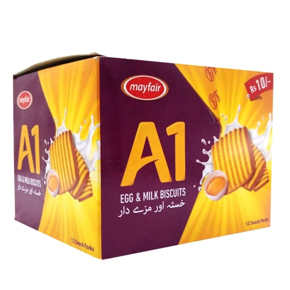 Mayfair A1 Egg & Milk Biscuits 24 Snack Packs Box