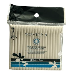 Top Tips 100 Cotton Ear Buds Plastic Lose
