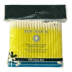 Top Tips Cotton Buds 200 Buds Plastic Lose (Assorted)