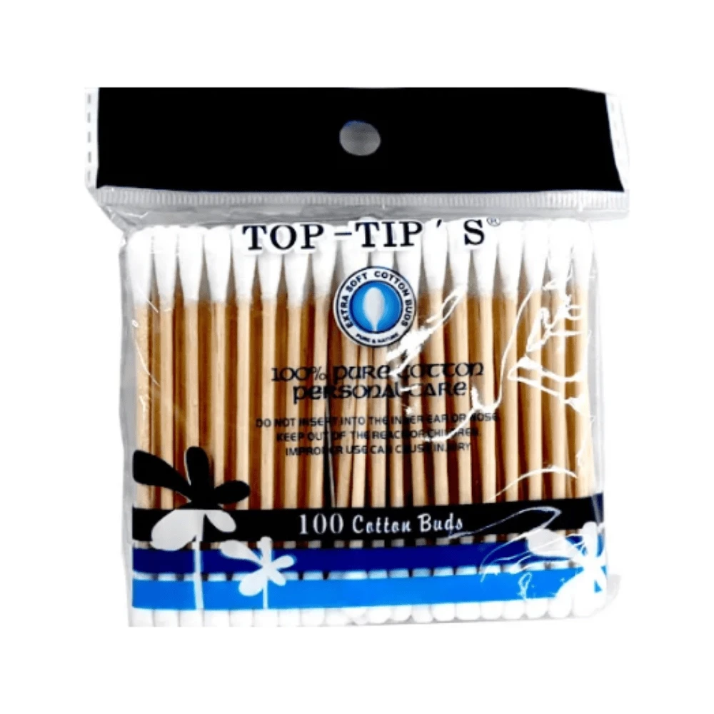 Top Tips Cotton Buds 100 Buds Wood Lose