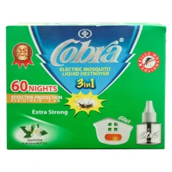 Cobra Electric Mosquito Liquid Destroyer 3 in 1 Machine Set with Jasmine Fragrance 45ml Liquid