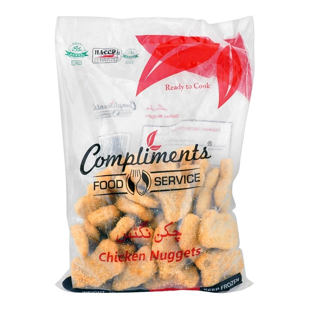 Compliments Food Service Chicken Nuggets 500gm Poly Bag by Menu