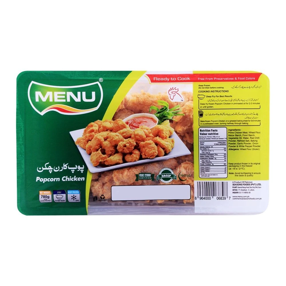 Menu Popcorn Chicken 780gm