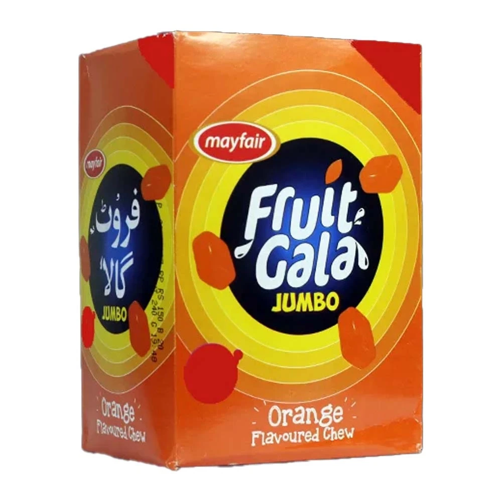 Mayfair Fruit Gala Jumbo Orange Flavoured Chew 100-Pcs Box