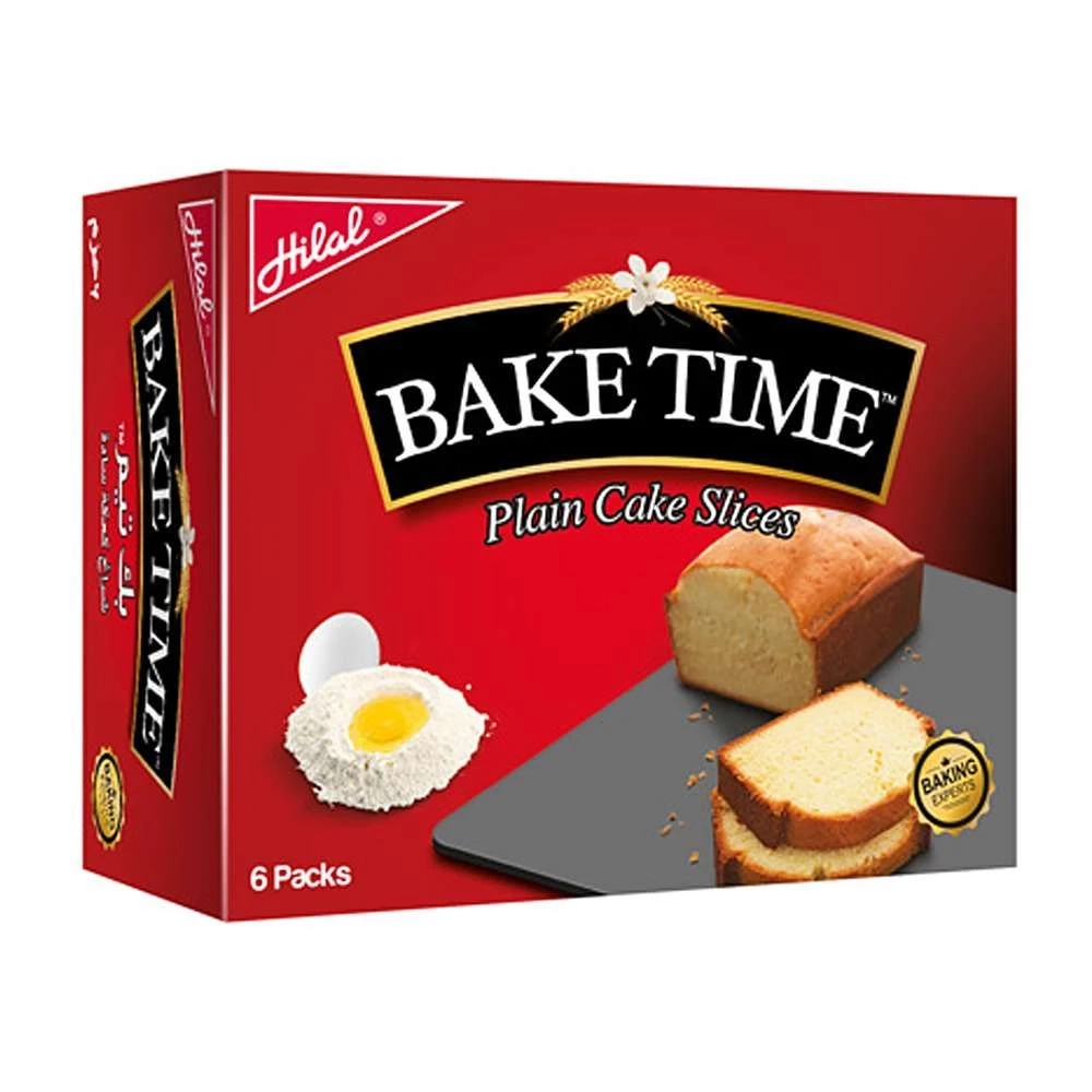 Hilal Bake Time Plain Cake Slices 6 Packs Box