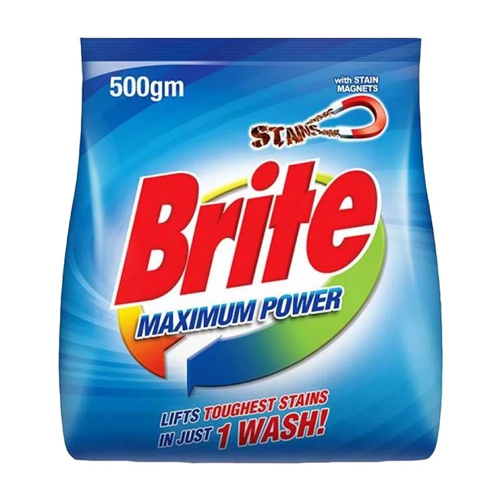 Brite Maximum Power Washing Powder 500gm
