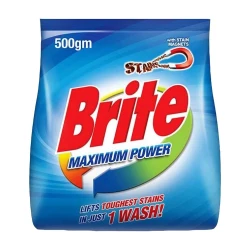 Brite Maximum Power Washing Powder 500gm