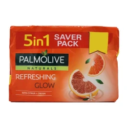 Palmolive Naturals Refreshing Glow Soap With Citrus + Cream 5 in 1 Saver Pack 98gm