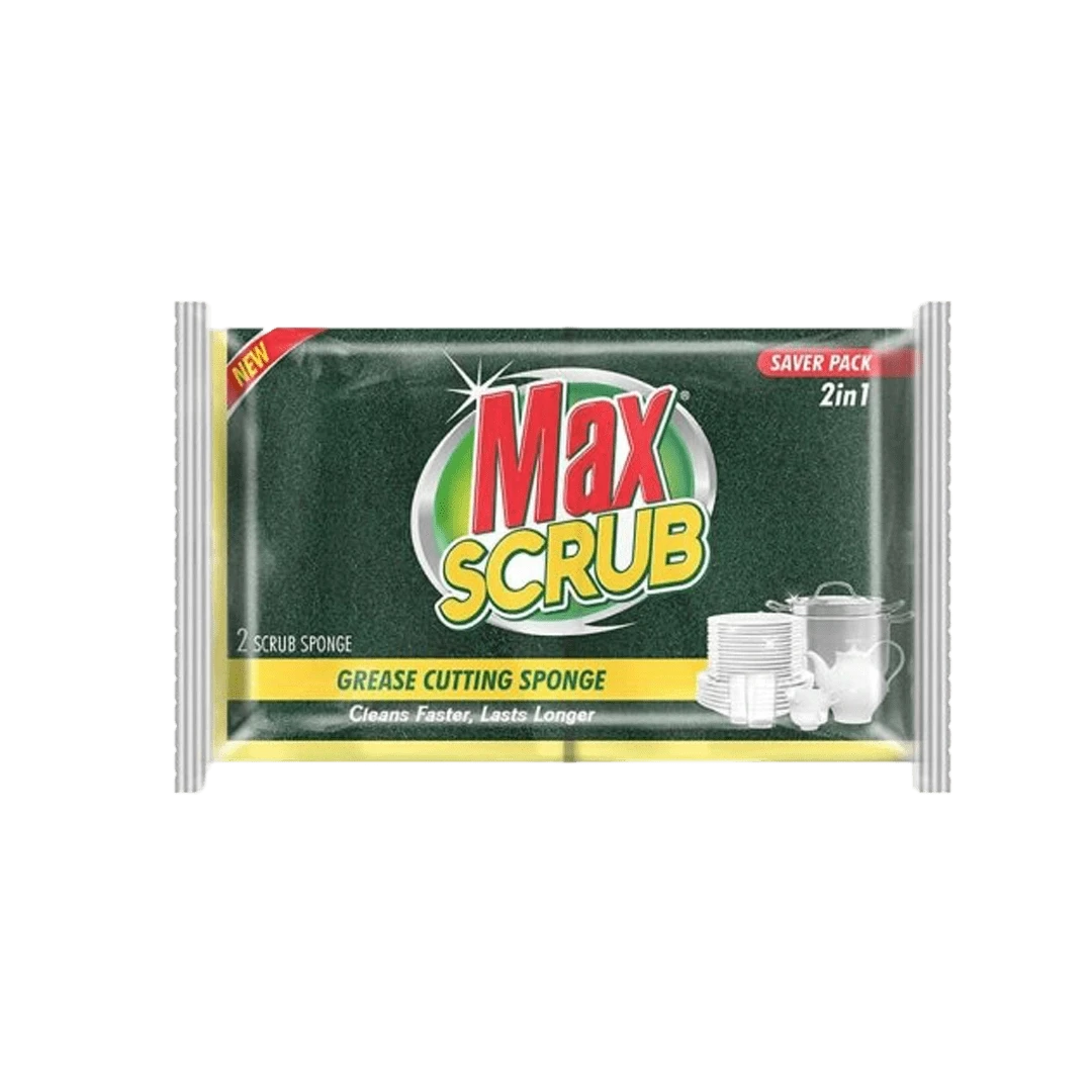 Max Scrub Grease Cutting Sponge 2in1 Saver Pack