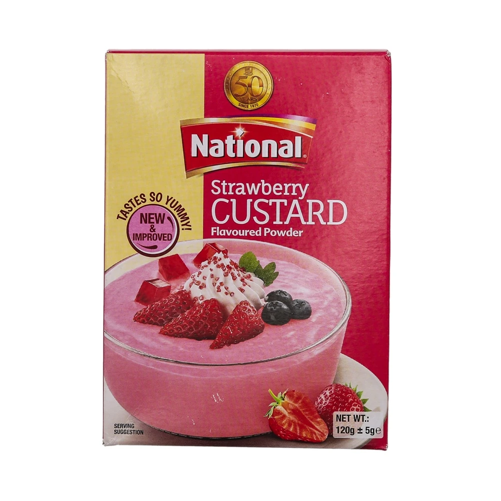 National Strawberry Custard Powder 120gm