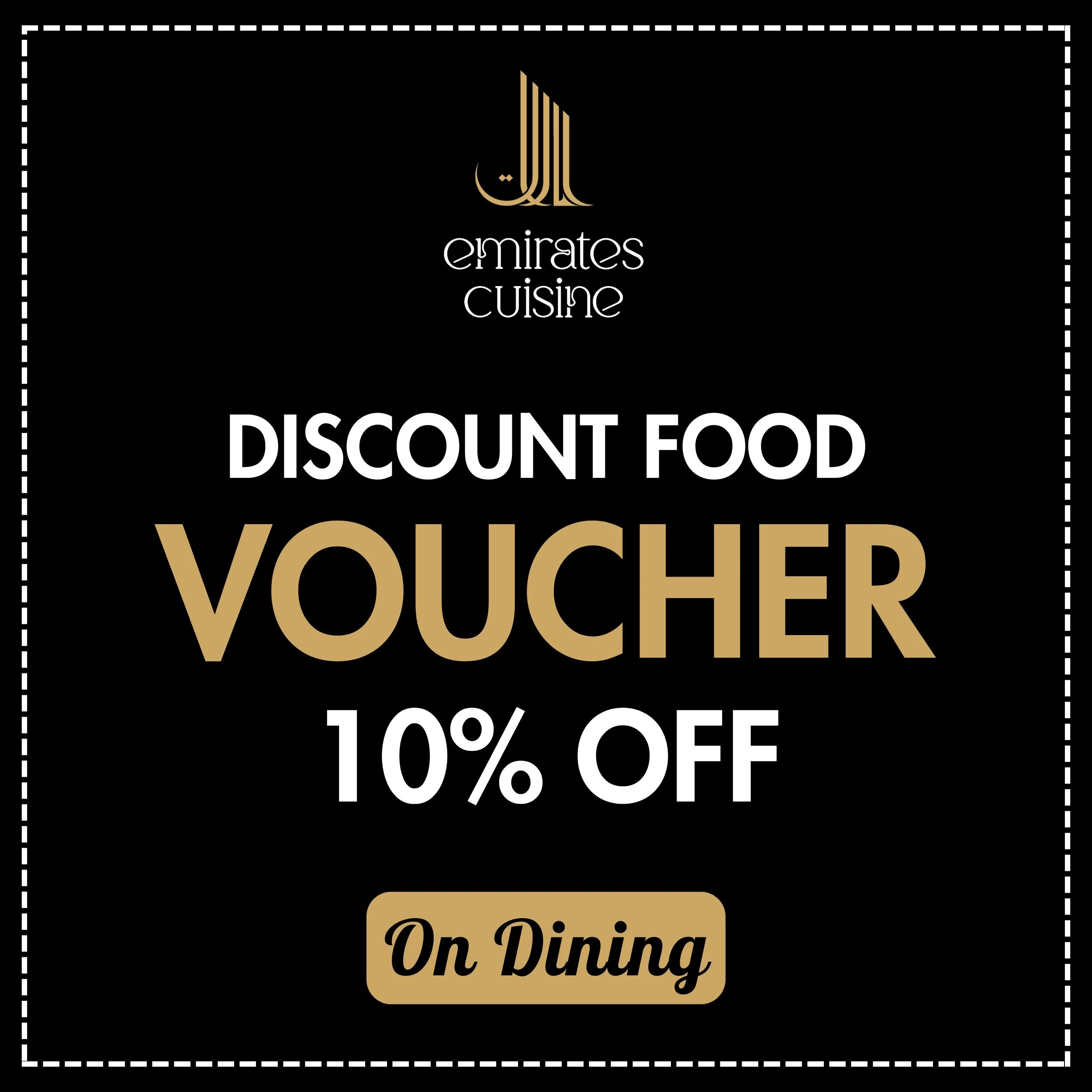 Emirates Cuisine 10% Discount Voucher On Dine In