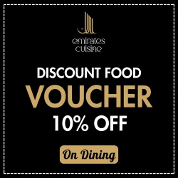 Emirates Cuisine 10% Discount Voucher On Dine In