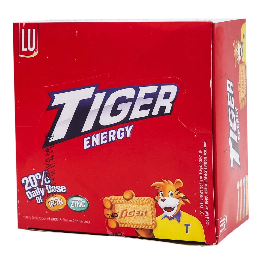 LU Tiger Energy Biscuits 30 Bar Packs Box