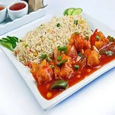 Chicken Manchurian (With Rice)