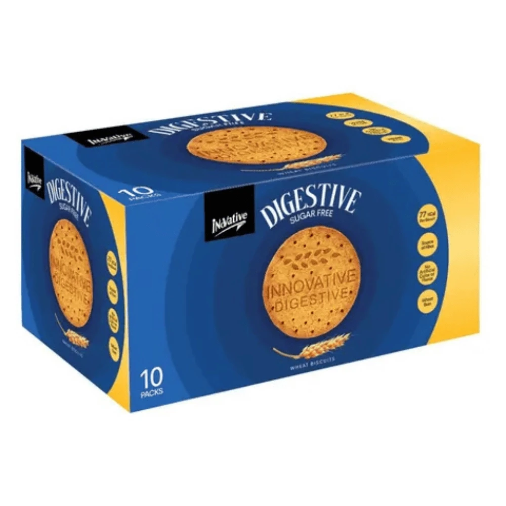 Inovative Digestive Sugar Free Wheat Biscuits 10-Packs Box