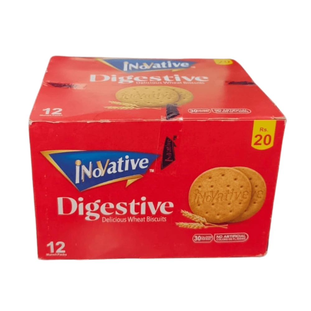 Inovative Digestive Delicious Wheat Biscuits 12 Munch Packs Box
