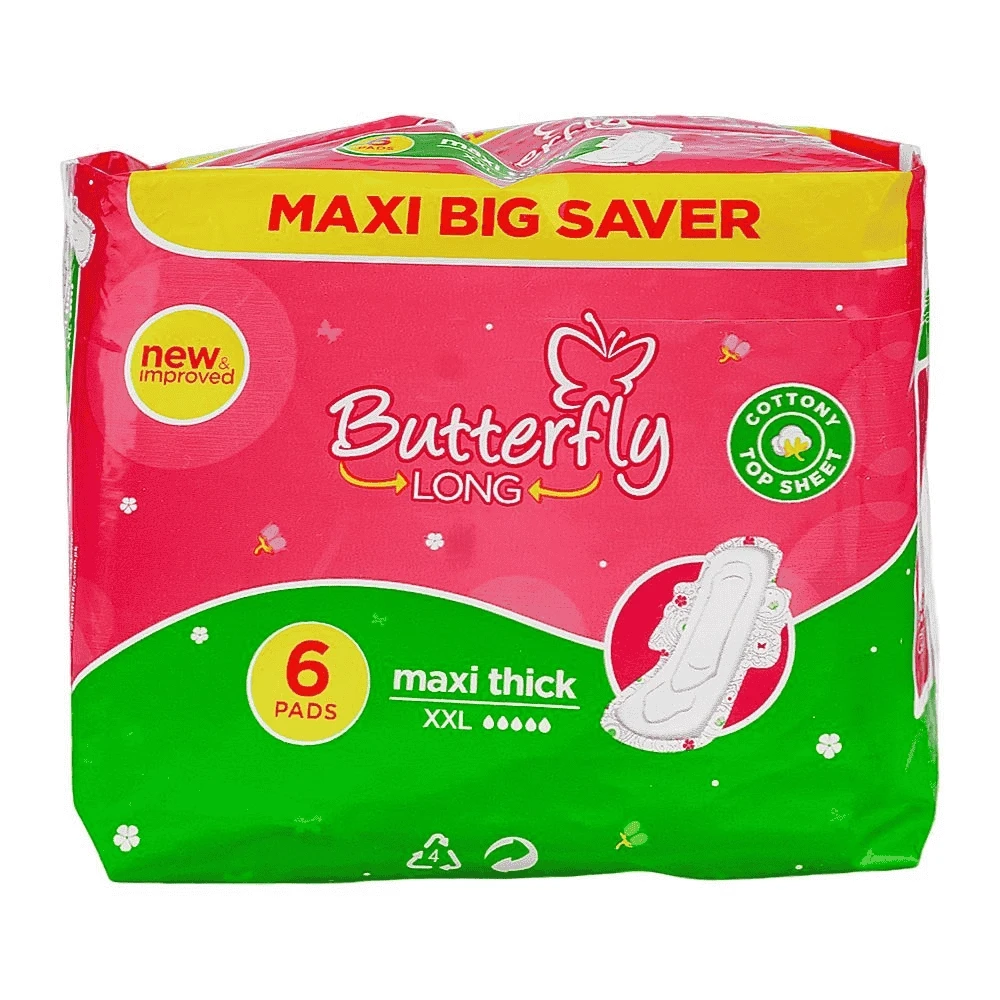 Butterfly Long Maxi Thick Sanitary Napkins XXL 6-Pads