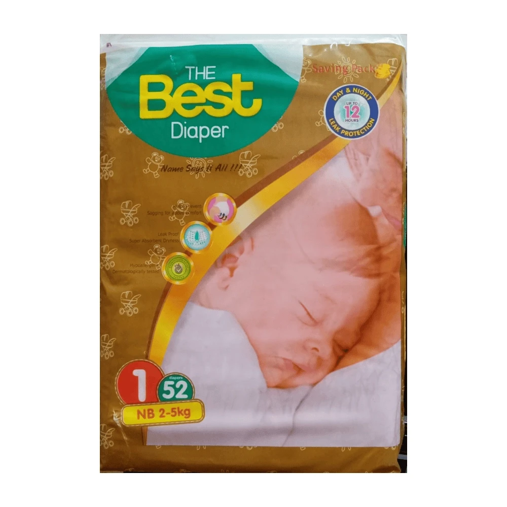 Best Baby Diaper Size 1 New Born 2-5kg 52-PCS Packs
