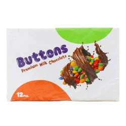 Candyland Buttons Premium Milk Chocolate 12-Pcs Box
