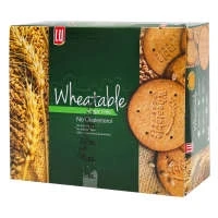 LU Wheatable Sugar Free Biscuits 6 Snack Packs Box