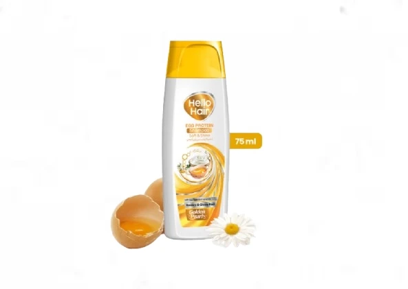 Golden Pearl Hello Hair Soft & Shine Egg Protein Shampoo 180ml