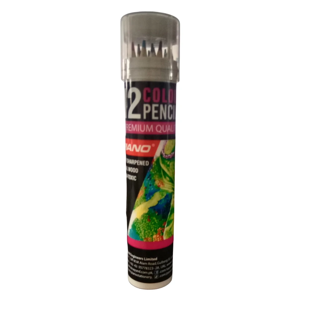 Piano 12 Colour Pencils Jar Premium Quality