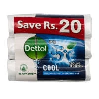 Dettol Cool Antibacterial Soap 3 in 1 Pack 80gm