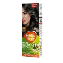 Golden Pearl Hello Hair Hair Color Cream Natural Black 1