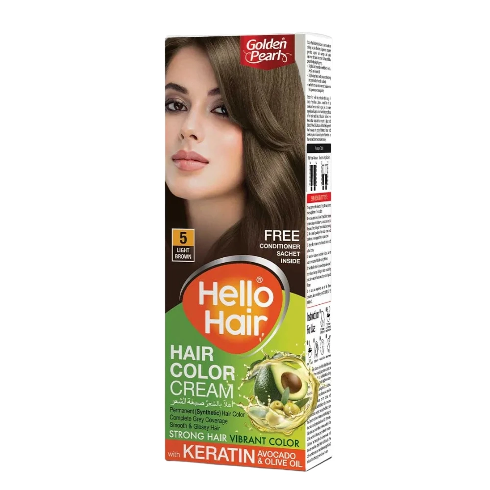Golden Pearl Hello Hair Hair Color Cream Light Brown 5