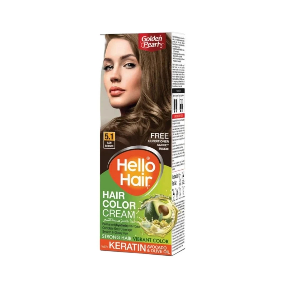 Golden Pearl Hello Hair Hair Color Cream Ash Brown 5.1